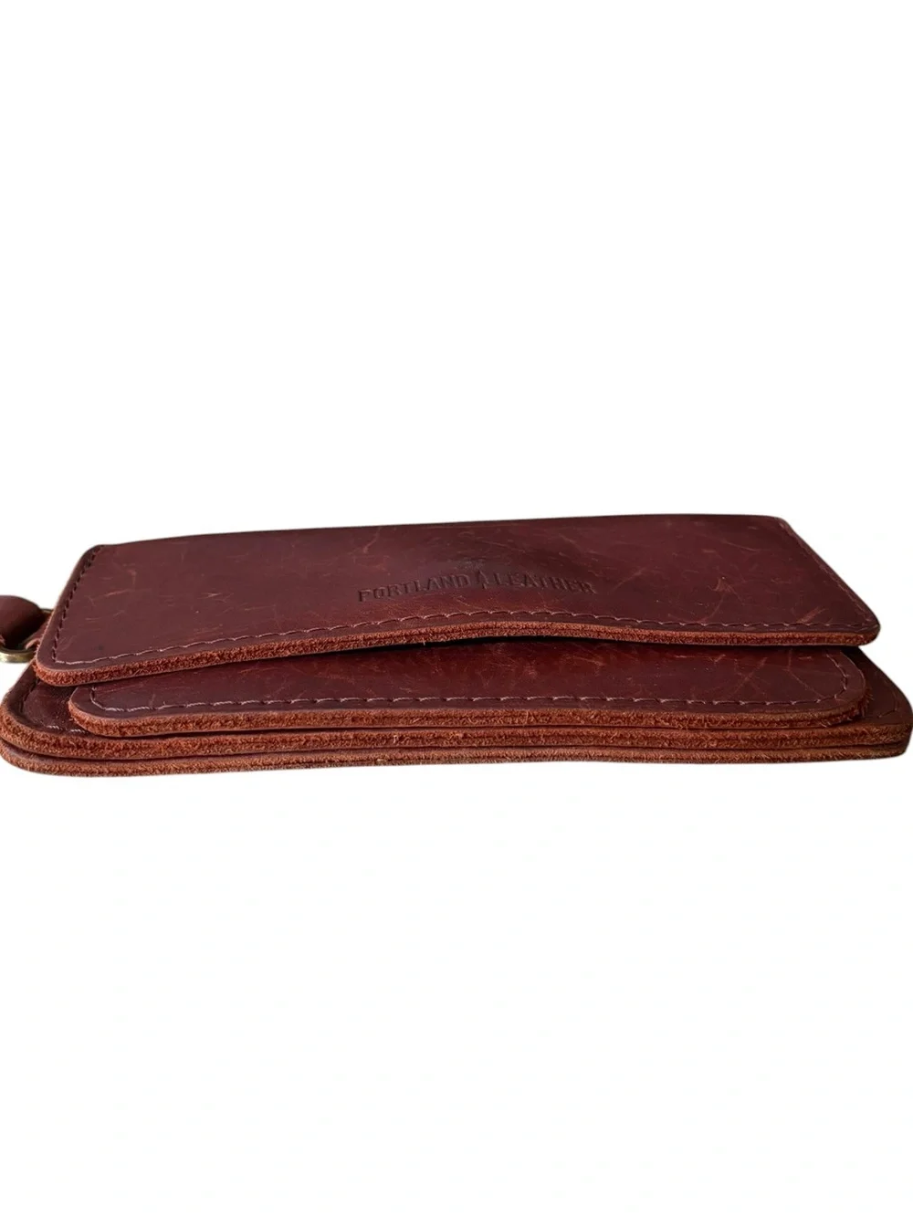 Portland Leather Company Lily Cognac Leather Wristlet / Wallet